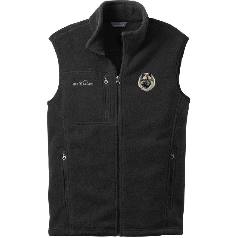 Keeshond Embroidered Mens Fleece Vest