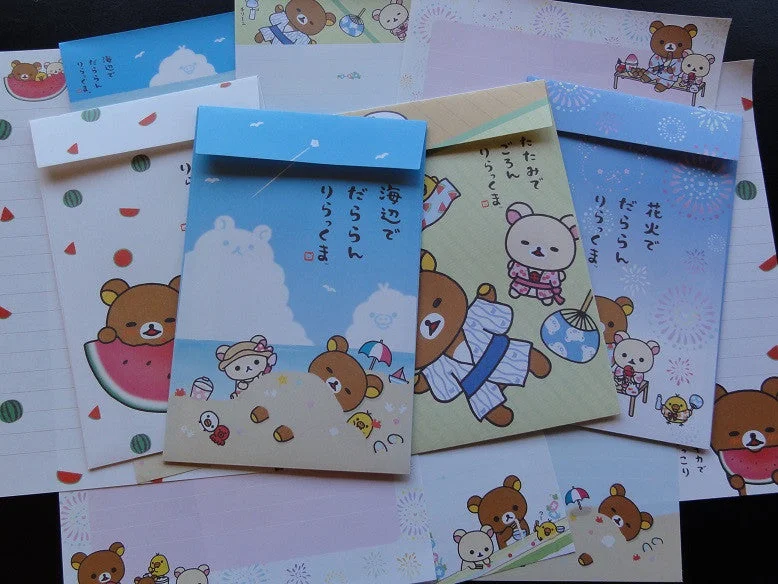 z San-X Rilakkuma Beach Summer Letter Sets - B