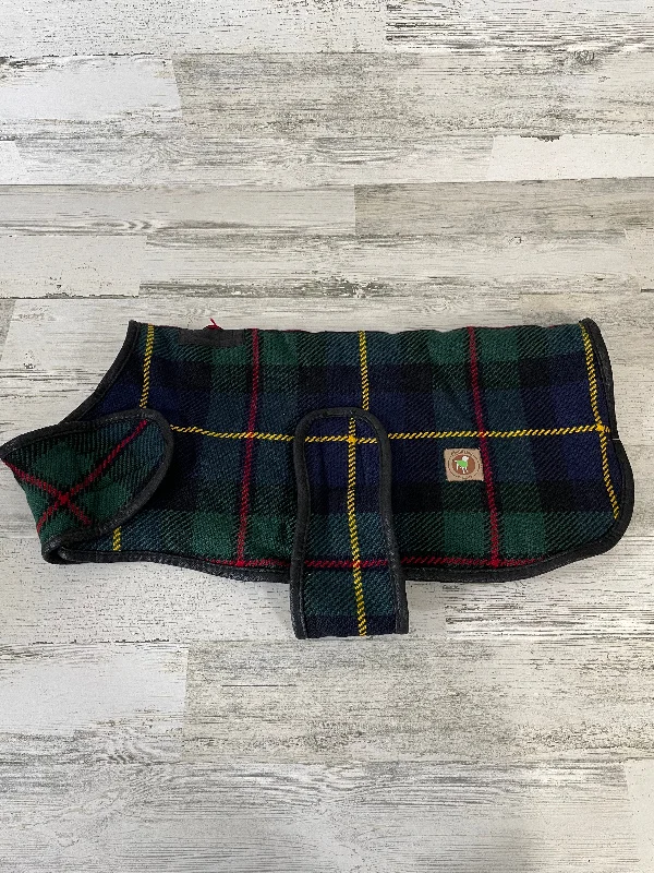 Chilly Dog Navy Tartan Blanket Coat