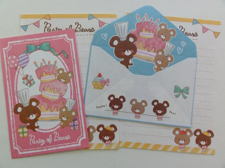 z Cute Kawaii Crux Party of Bears Mini Letter Sets