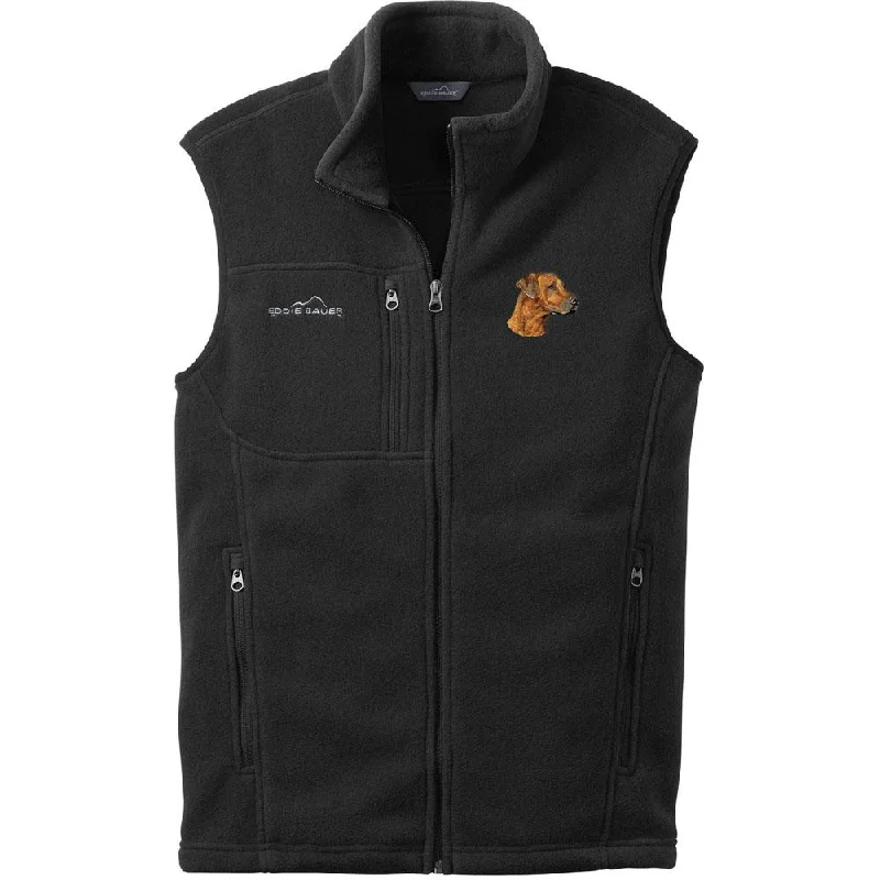 Rhodesian Ridgeback Embroidered Mens Fleece Vest