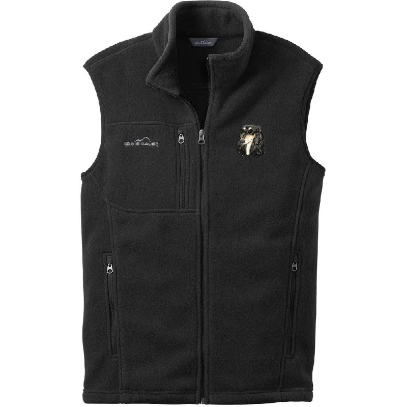 Saluki Embroidered Mens Fleece Vest