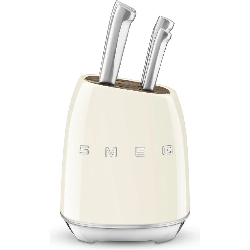 Smeg Retro-Style Knife Block with Knives KBSF01CR