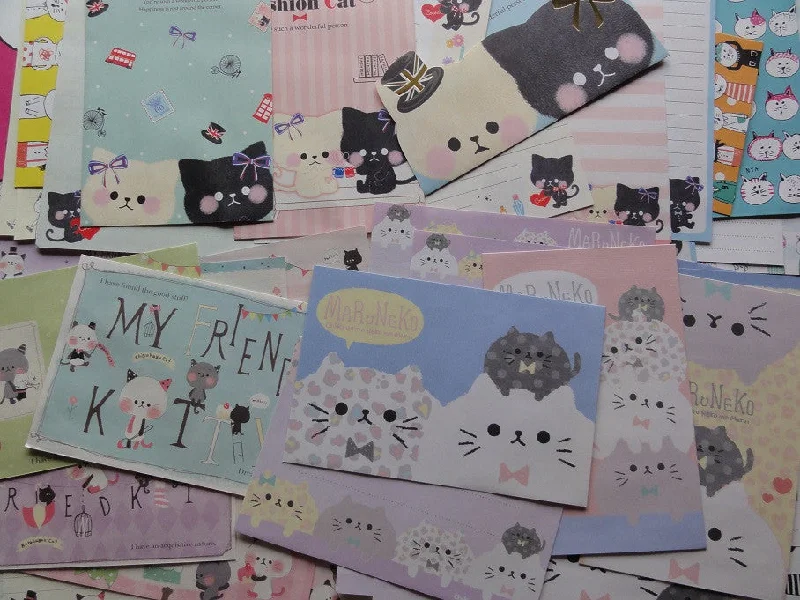 z Cat / Kitten / Kitty Letter Paper + Envelope Theme Set A