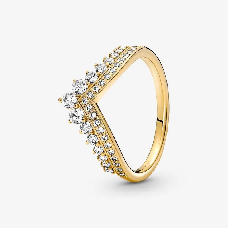 PANDORA : Pandora Timeless Wish Tiara Ring - Gold Plated