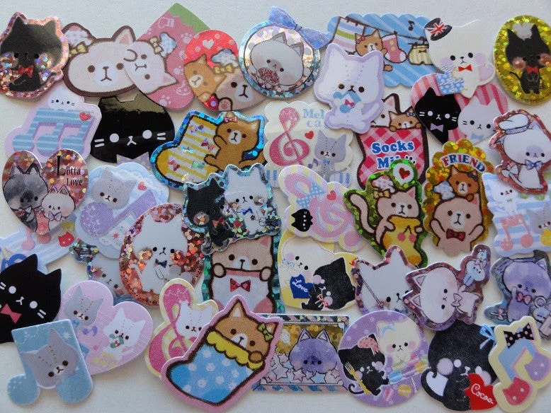 z Cat Kitten Kitty theme Flake Stickers - 40 pcs