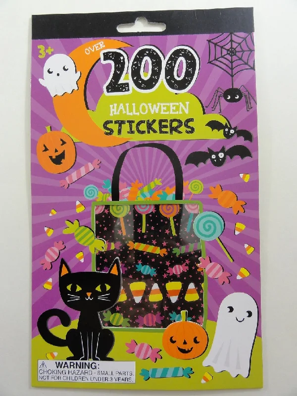 Cute Kawaii Halloween Ghost Pumpkin Spider Candy Sticker Book - for Scrapbook Planner