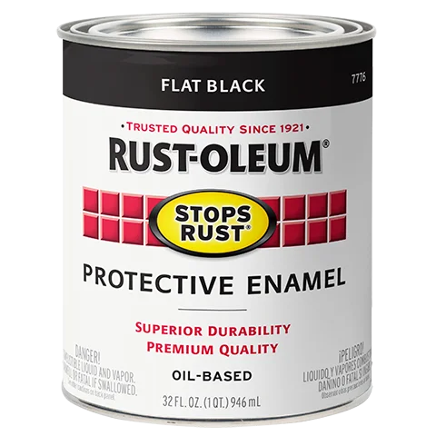 Rust-Oleum® Protective Enamel Brush-On Paint Flat Black