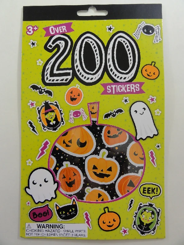 Cute Kawaii Halloween Ghost Pumpkin Spider Sticker Book - for Scrapbook Planner