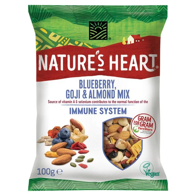 Nature's Heart Blueberry Goji & Almond Immune System Mix   100g