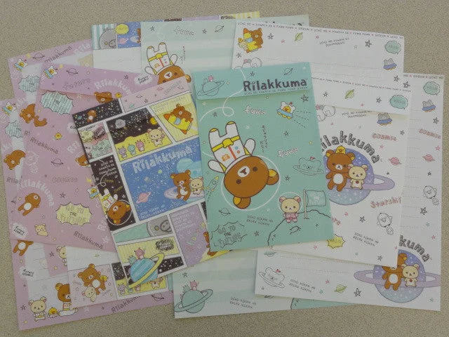 San-X Rilakkuma Bear Space Astronaut Letter Sets