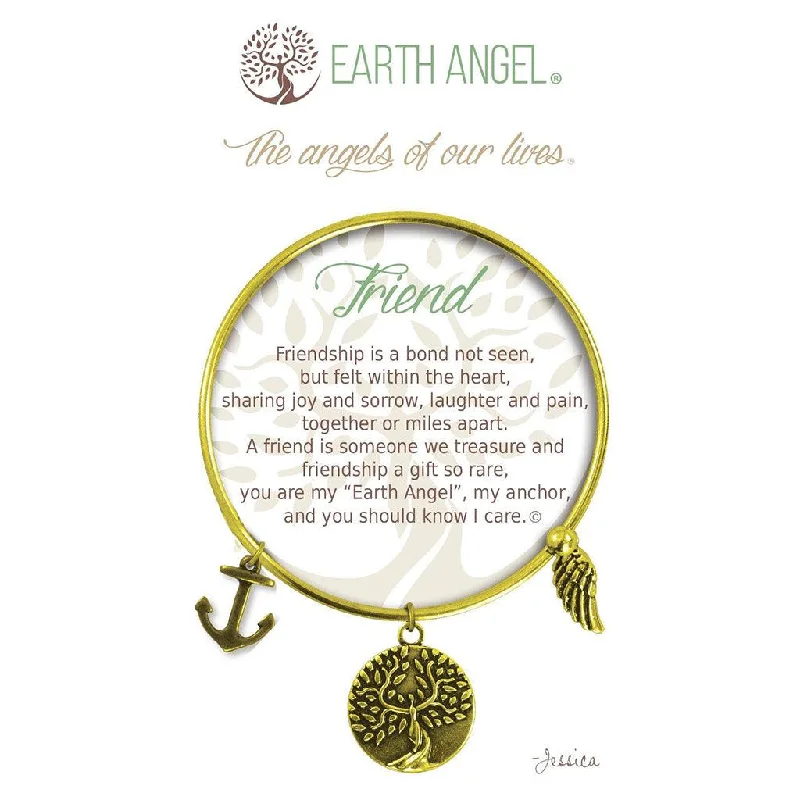 Earth Angel : Friend Bracelet in Brass