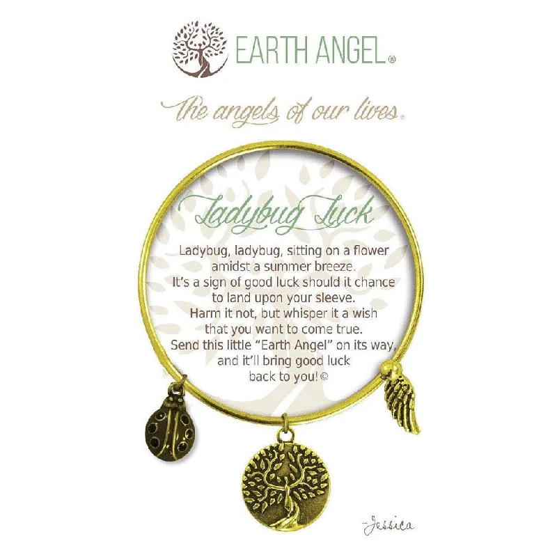 Earth Angel : Ladybug Luck Bracelet in Brass