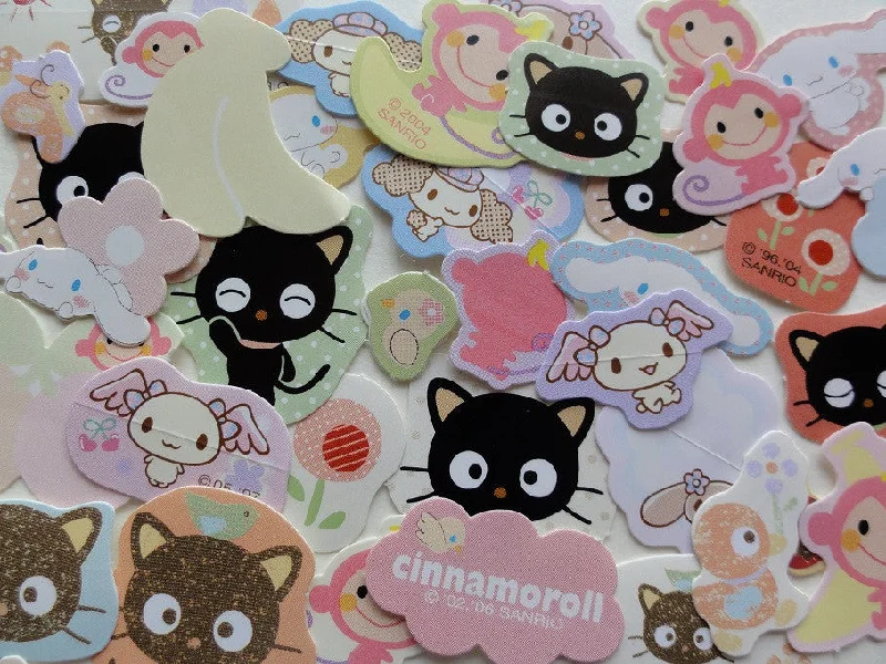 Sanrio Chococat Cinnamoroll Chi Chai Monchan Flake Sack Stickers - 50 pcs