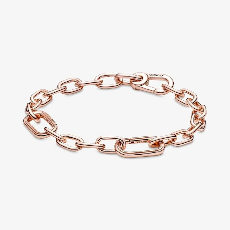 PANDORA : Pandora ME Link Chain Bracelet with 2 Connectors in Rose Gold