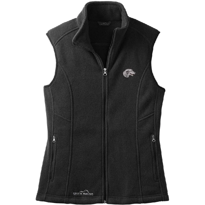 Scottish Deerhound Embroidered Ladies Fleece Vest