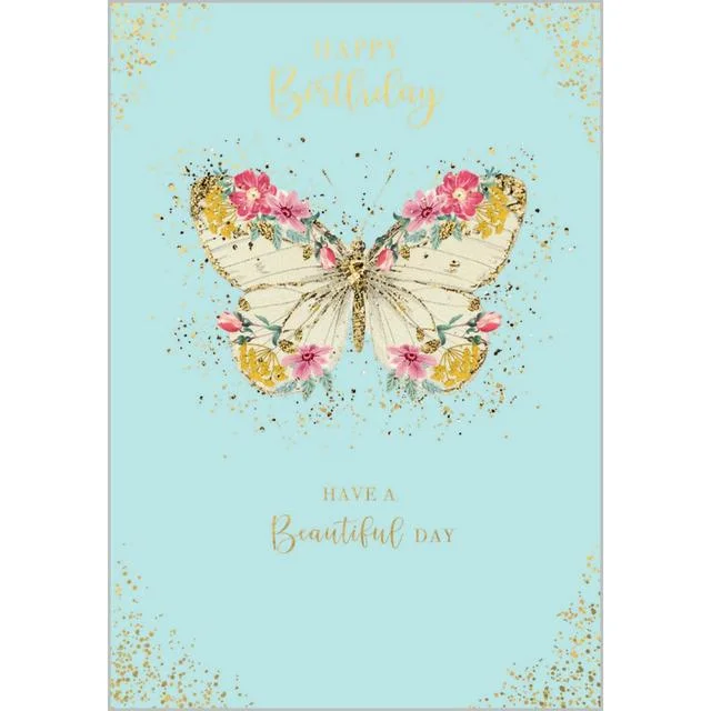 Papillon Beautiful Butterfly Birthday Card