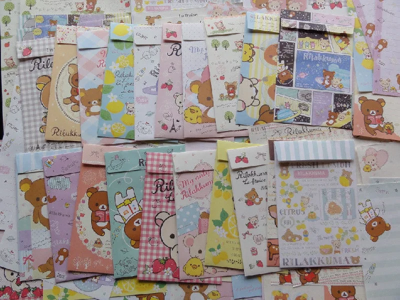 San-X Rilakkuma Letter Paper + Envelope Theme Set - A