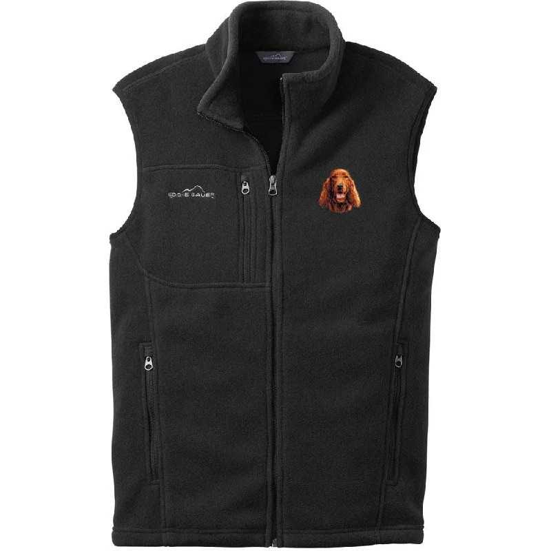 Irish Setter Embroidered Mens Fleece Vest