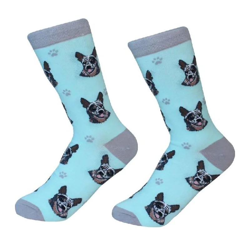 Dog Breed Crew Socks - Australian Cattle Dog