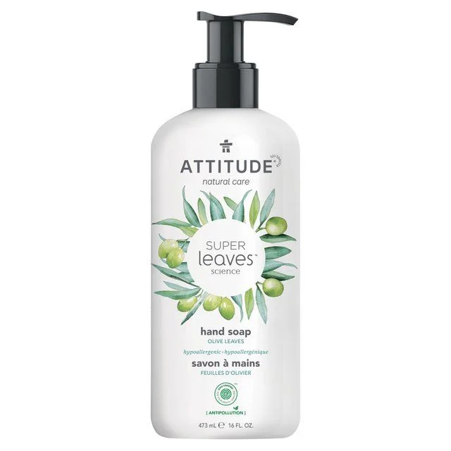 Attitude Super Leaves Hand Soap Olive Leaves & Grape Seed Oil   473ml