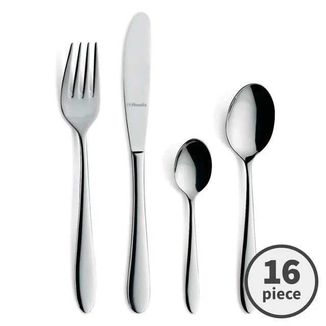 Amefa Modern  Stainless Steel  Cutlery Set   16 per pack