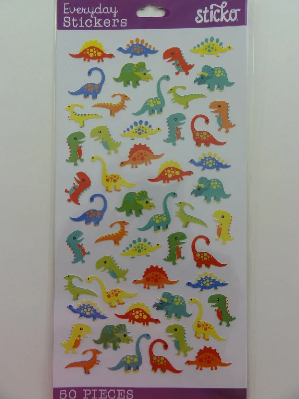 z Kawaii Cute Sticko Dinosaur Dino Sticker Sheet