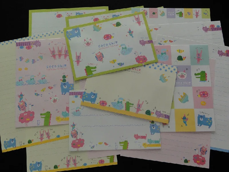 z Kawaii Cute Q-Lia Coco Chip Animals Letter Sets