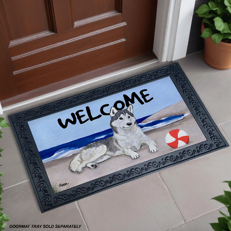 Siberian Husky Welcome Mat