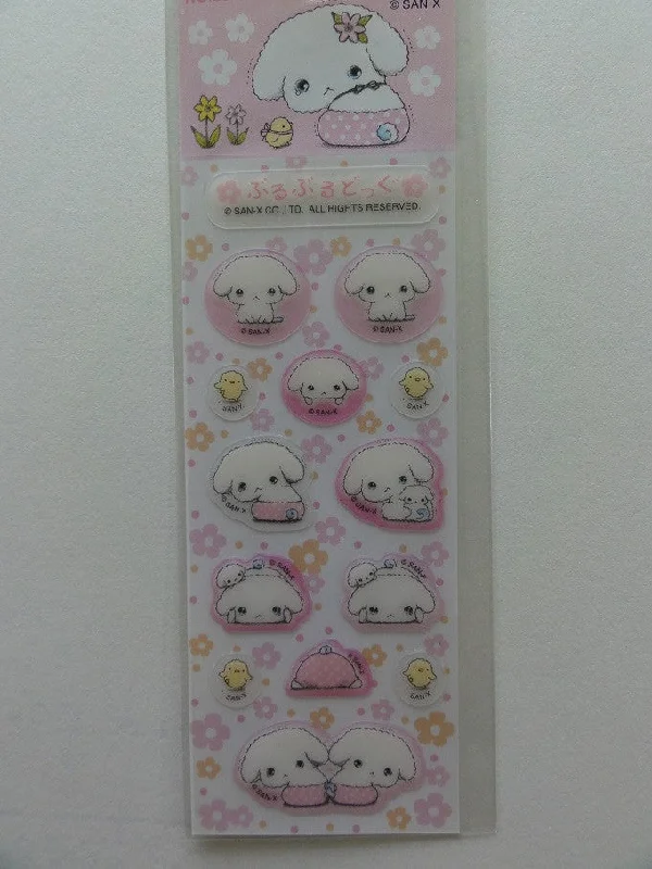 Kawaii Cute San-X Buru Buru Dog Small Sticker Sheet - pink