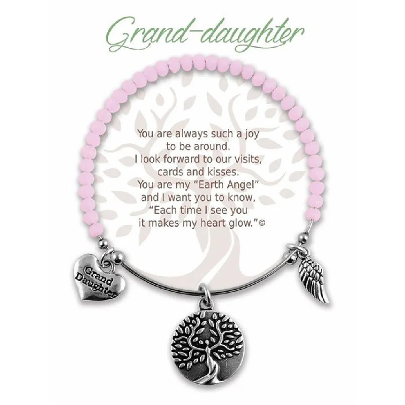 Earth Angel : Grand-Daughter Radiant Pink Stone Bracelet