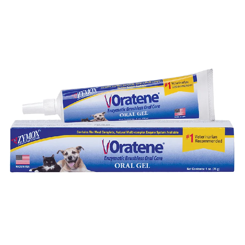 Oratene Enzymatic Brushless Oral Care Dog & Cat Dental Gel 1oz tube