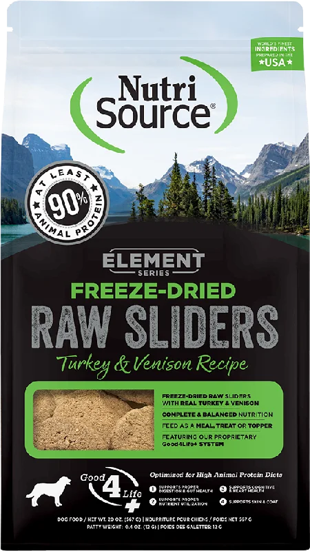 - Dog food online shopping recommendationNutriSource Element Freeze-Dried Sliders Turkey & Venison Recipe Dog Food