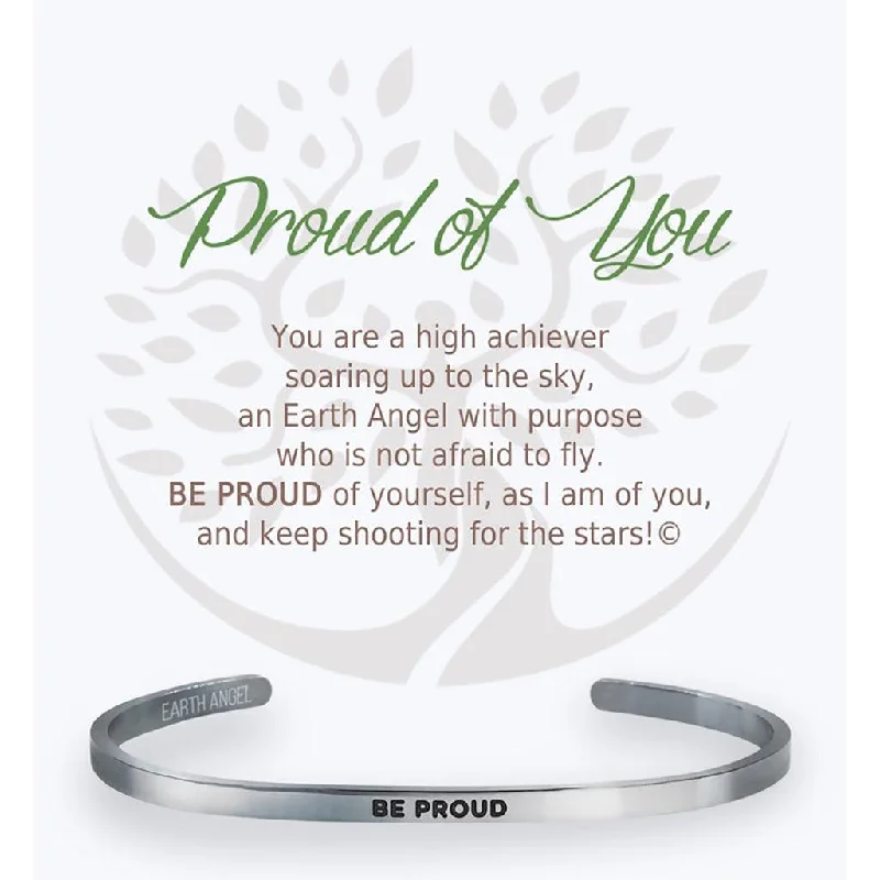 Earth Angel : Proud of You Cuff Bracelet in Silver