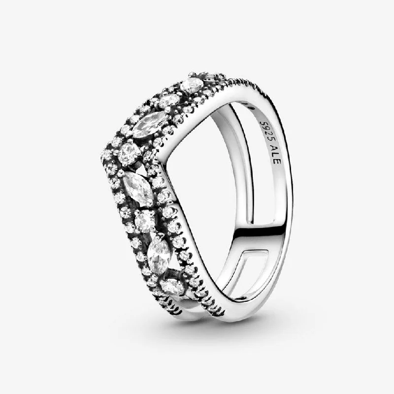 PANDORA : Sparkling Marquise Double Wishbone Ring