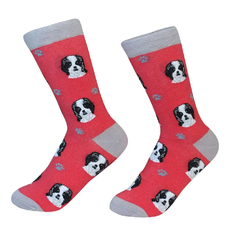 Dog Breed Crew Socks - Shih Tzu