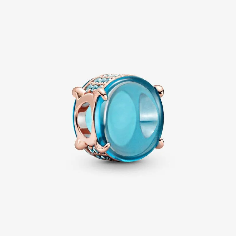 PANDORA : Blue Oval Cabochon Charm