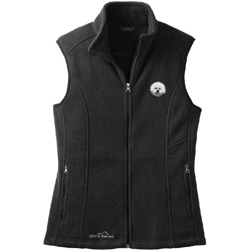 Bichon Frise Embroidered Ladies Fleece Vest