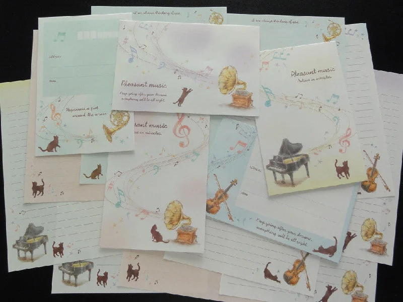 Kawaii Cute Crux Pleasant Music Letter Sets