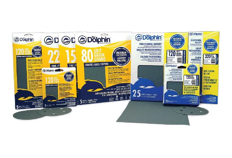 Blue Dolphin Abrasives  Anti-Clogging No Load Sandpaper 9 in. x 11 in. 180 Grit (9" x 11")