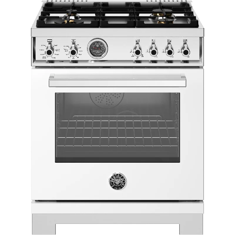 Bertazzoni 30-inch Freestanding Dual Fuel Range PRO304BFEPBIT