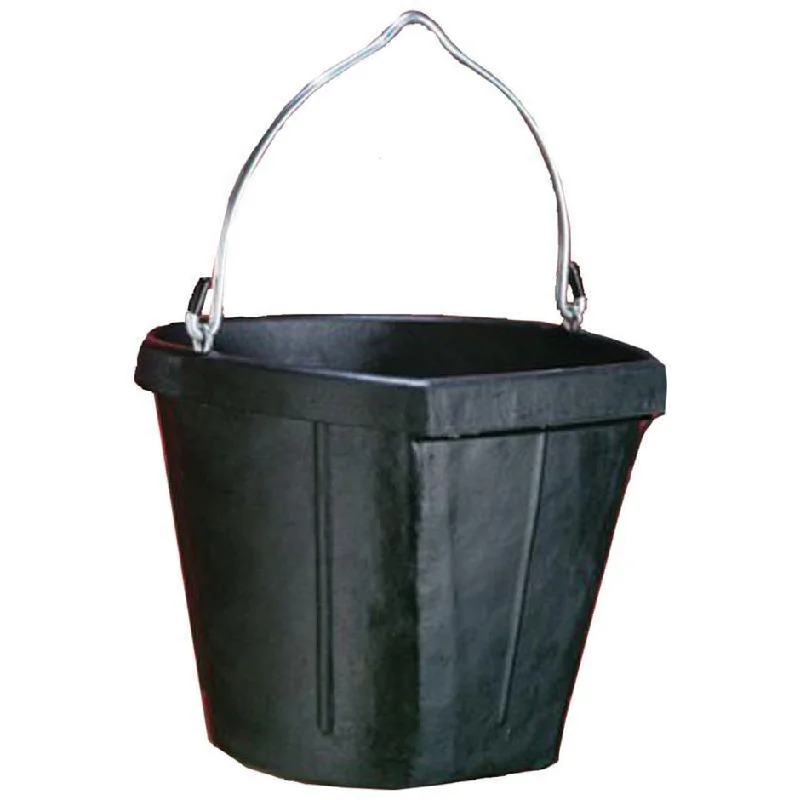 FORTEX FLATSIDE BUCKET (18 QUART, BLACK)