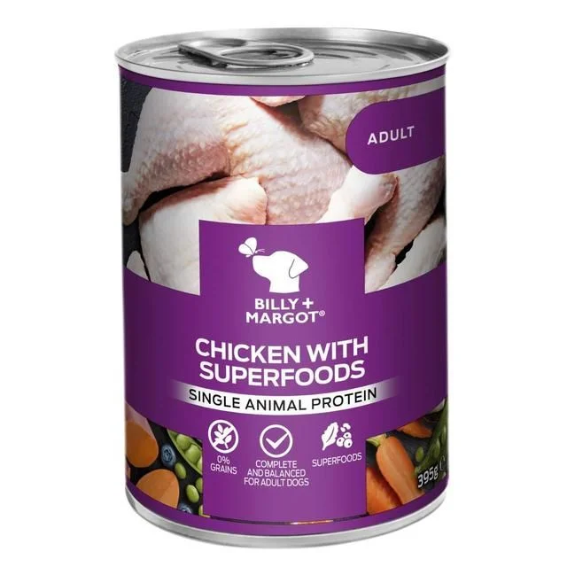 Billy + Margot Chicken with Superfood Blend Wet Can   395g