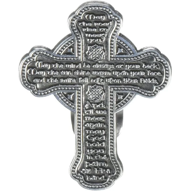 Cathedral Art : Irish Prayer Cross Auto Visor Clip