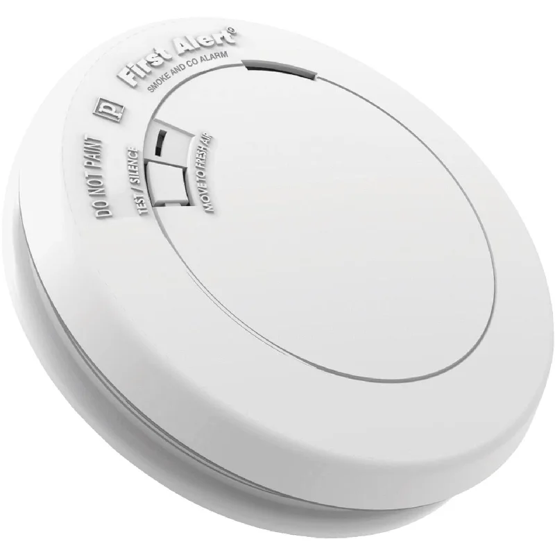 First Alert 10-Year Sealed Battery Photoelectric/Electrochemical Slim Round Carbon Monoxide and Smoke Alarm