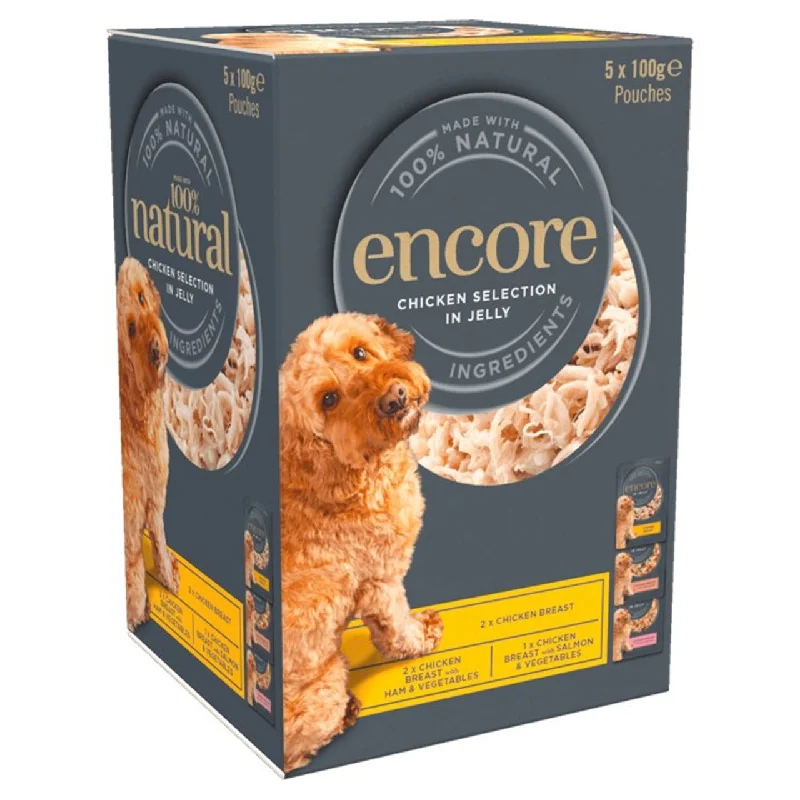 8. **Dog snack bag is portable**Encore Deluxe Collection Dog Pouch in Jelly 5 x 100g