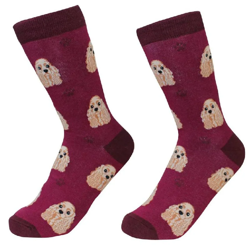 Dog Breed Crew Socks - Cocker Spaniel