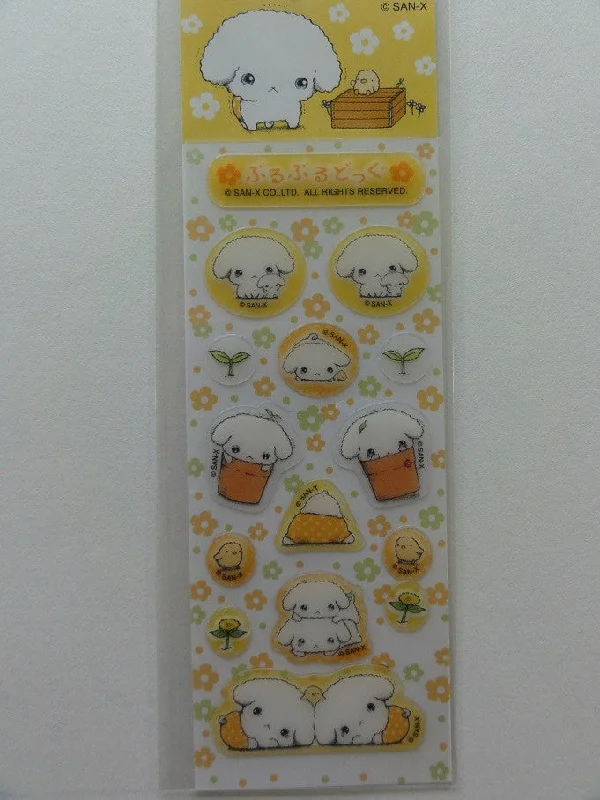 Kawaii Cute San-X Buru Buru Dog Small Sticker Sheet - Yellow