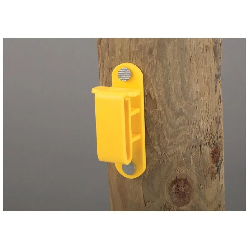 WOOD POST TAPE INSULATOR (25 PACK, YELLOW)