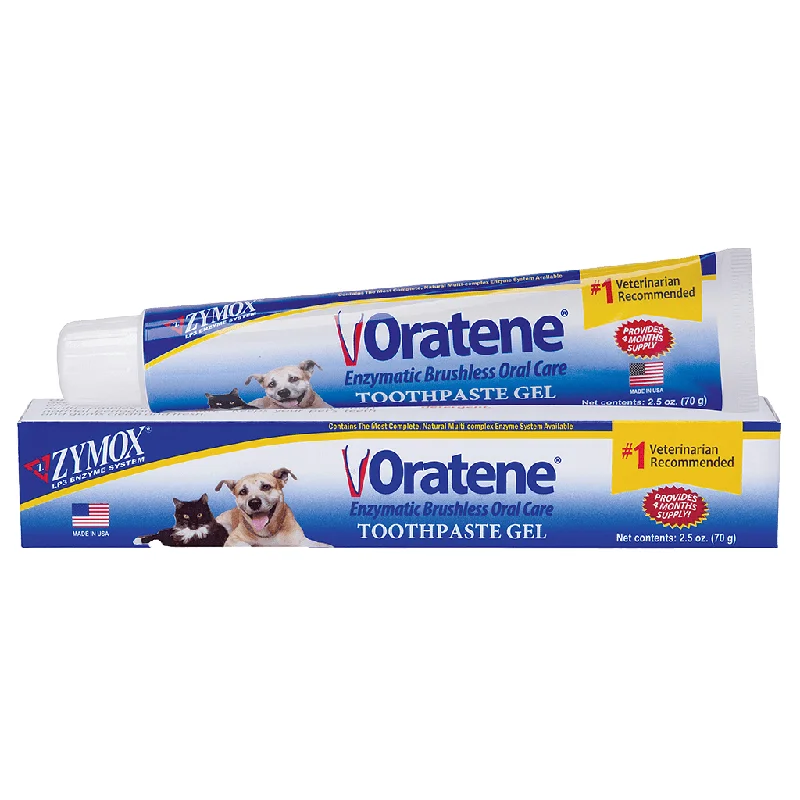 Oratene Enzymatic Brushless Oral Care Dog & Cat Dental Gel 2.5oz tube